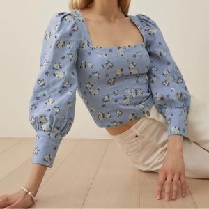 Reformation Stilton Linen Top
